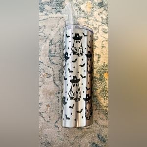 20 Oz Double Wall Insulated Stainless Steel Tumbler with Straw Cleaner - NEW